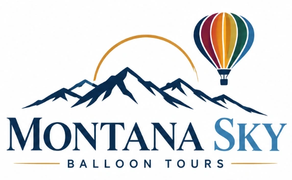 Montana Sky Balloon Tours — mountain skyline and multicolor hot-air balloon